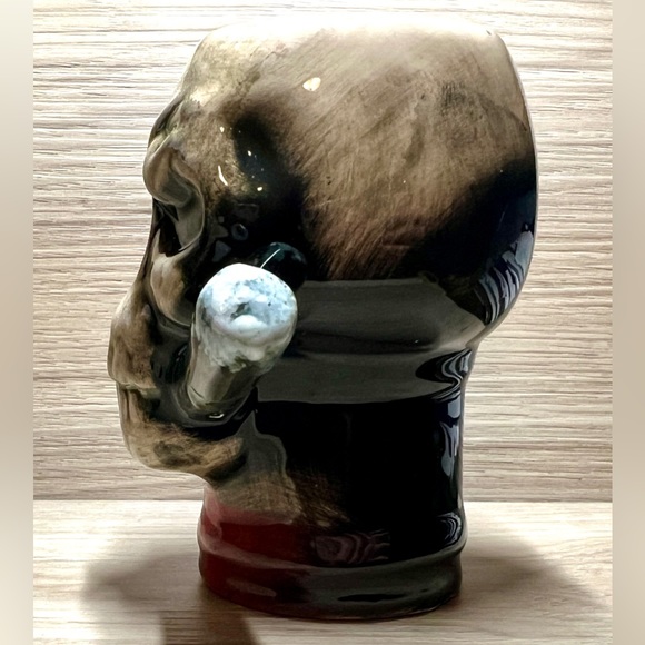 Brand New Vintage "The Smoking Skull" Collectible Shot Glass, 4in - Picture 2 of 7